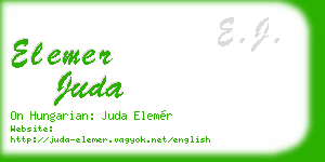 elemer juda business card
